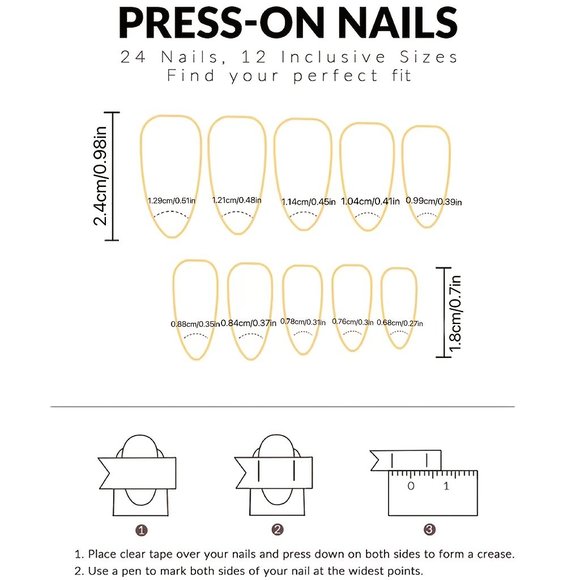 🎃🕸️NEW Pumpkin Ghost Halloween Almond Oval Medium Nails 👻🕸️💅🏻 - Picture 5 of 5